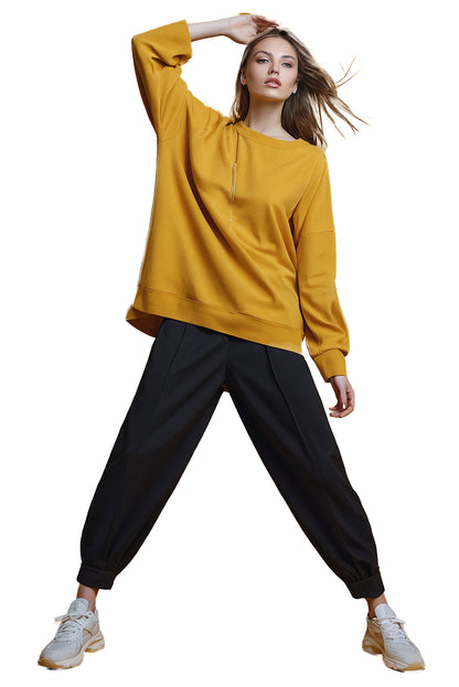 Grey Soft Turtleneck Long Sleeve Sweater