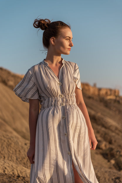 Sunset Stripe Midi Dress