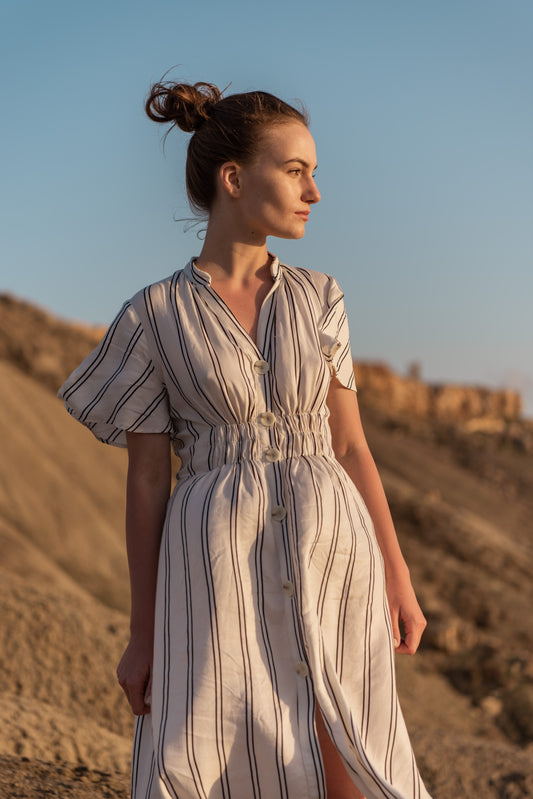 Sunset Stripe Midi Dress